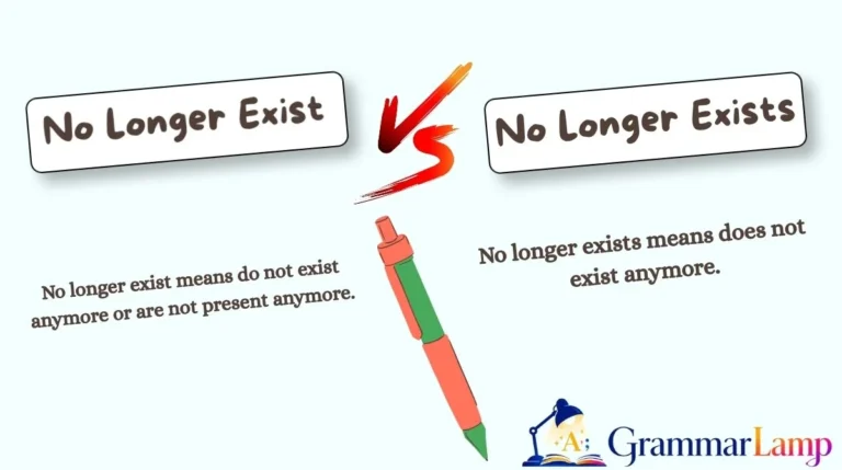 No Longer Exist vs No Longer Exists