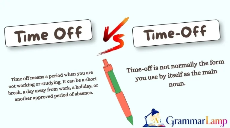 Time off vs time-off