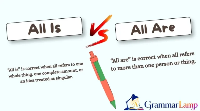 All Is vs All Are