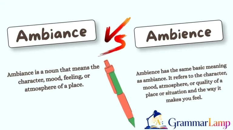 Ambiance vs Ambience