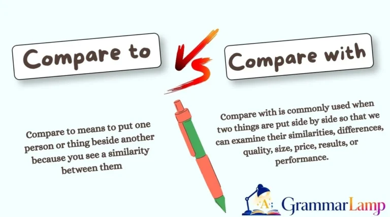 Compare to vs Compare with