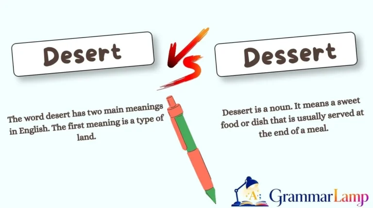 Desert vs Dessert