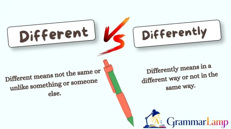 Different vs Differently