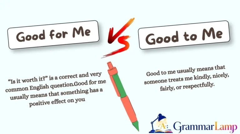 Good for Me vs Good to Me