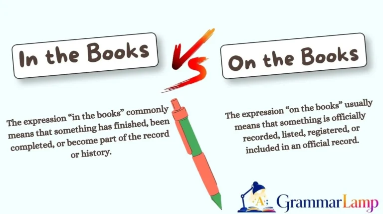 In the Books vs On the Books