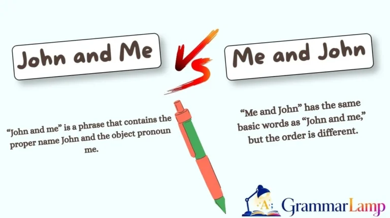 John and Me vs Me and John