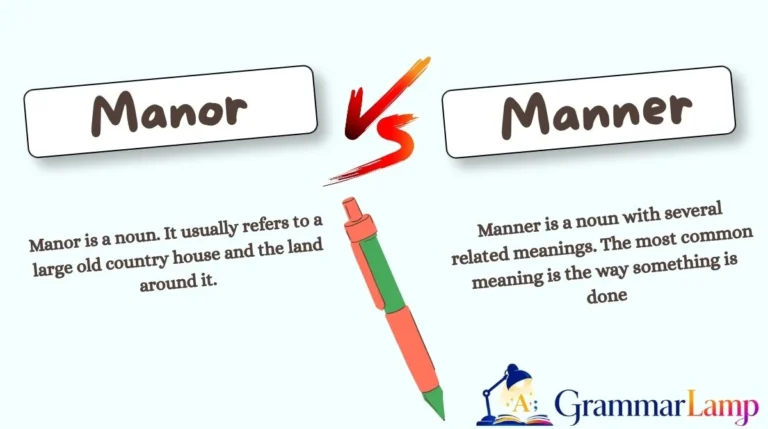Manor vs Manner vs Mani