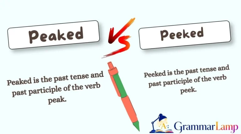 Peaked vs Peeked vs Piqued