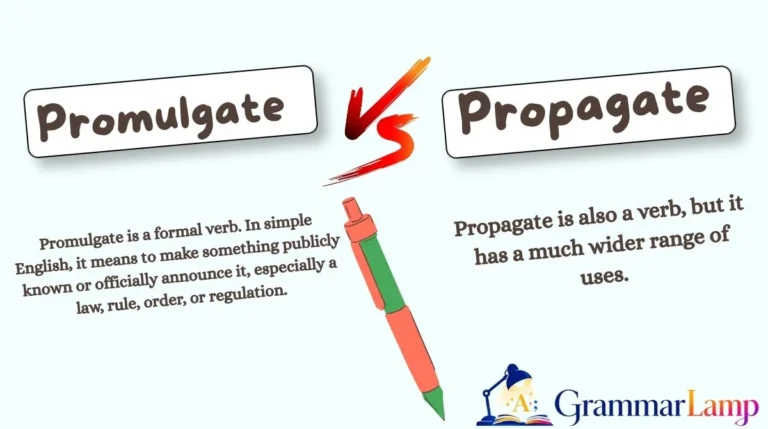 Promulgate vs Propagate