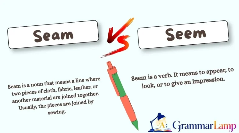 Seam vs Seem