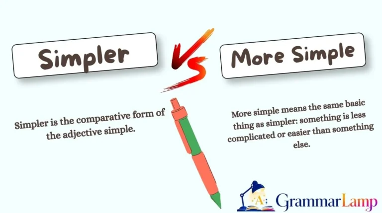 Simpler vs More Simple