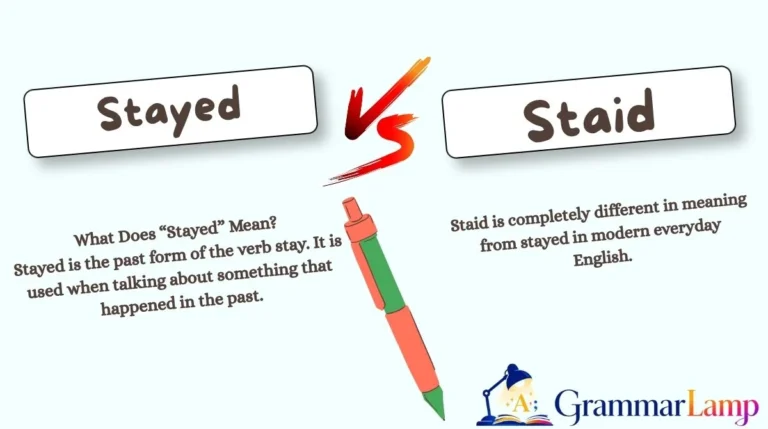Stayed vs Staid