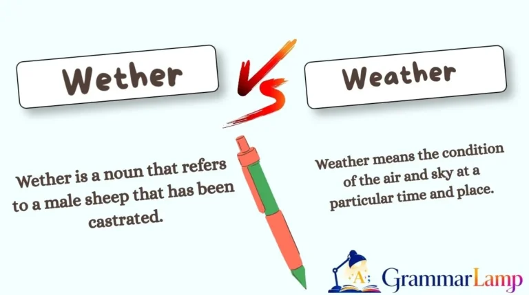 Wether vs Weather vs Whether