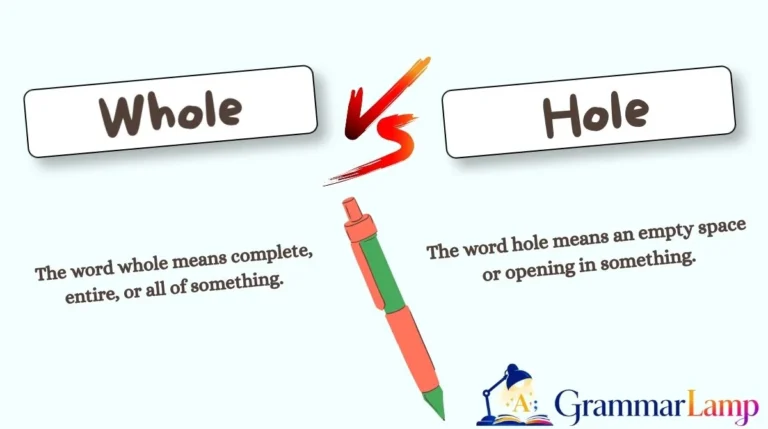 Whole vs Hole
