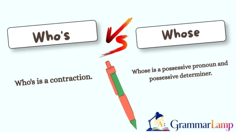 Who's vs Whose