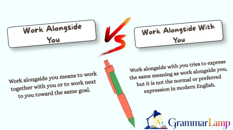 Work Alongside You vs Work Alongside With You