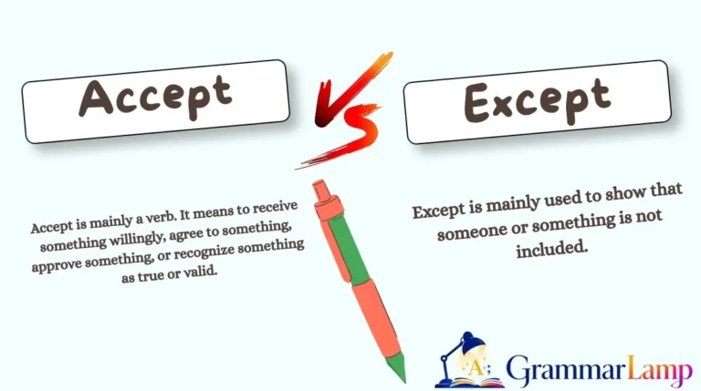 Accept vs Except