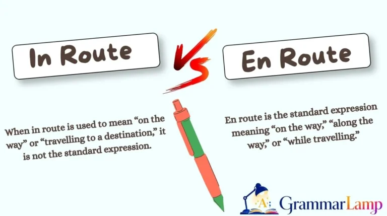 In Route vs En Route