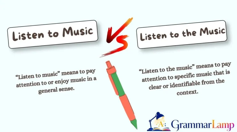 Listen to Music vs Listen to the Music