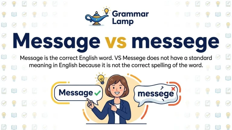 Message vs messege