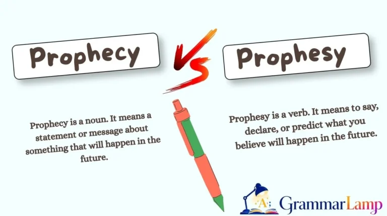 Prophecy vs Prophesy
