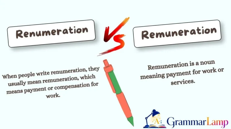 Renumeration vs Remuneration