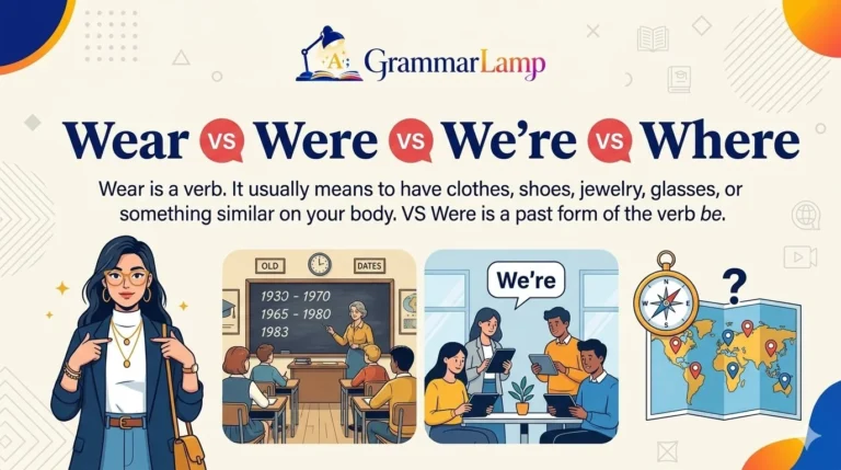 Wear vs Were vs We're vs Where